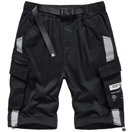 VIP工装短裤男夏季机能多口袋中裤ins潮牌拼色宽松运动休闲五分裤商品大图