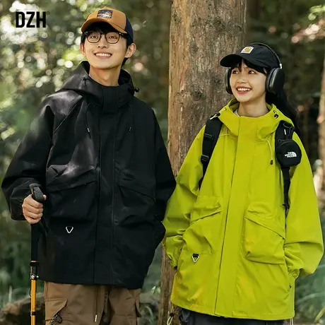 情侣山系户外冲锋衣男款工装机能外套男秋季潮流百搭2023新款秋装商品大图