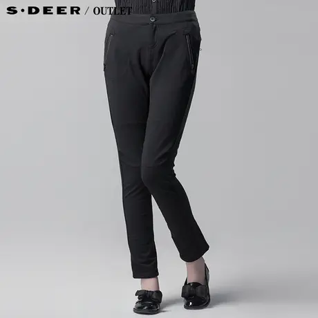 sdeer圣迪奥春女休闲职业简约女式长裤休闲裤3380886商品大图