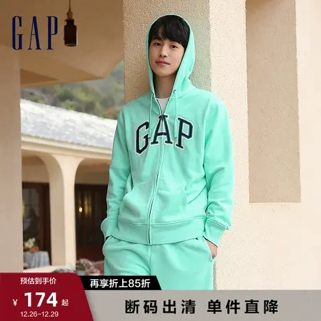 【断码优惠】Gap男女装秋季法式圈织软卫衣美式休闲连帽衫853131图片
