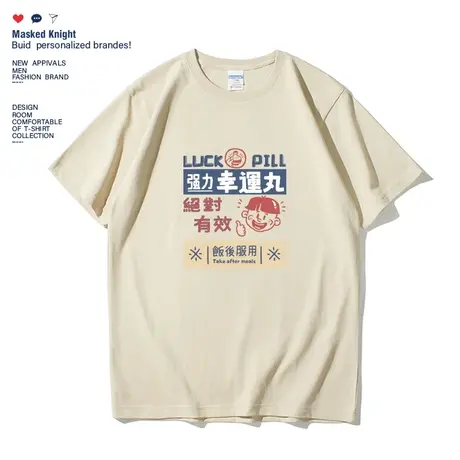 日系复古港风潮牌t恤男短袖ulzzang宽松纯棉学生情侣半袖潮男女图片