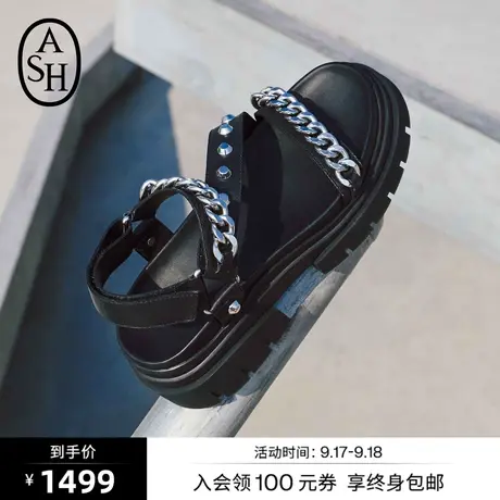 ASH女鞋新款SATURN系列时尚链条厚底鞋增高齿轮底凉鞋女商品大图