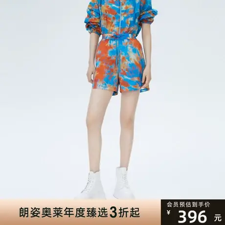 LANCY/朗姿夏季新款休闲裤子高级印花销售短裤女商场同款图片