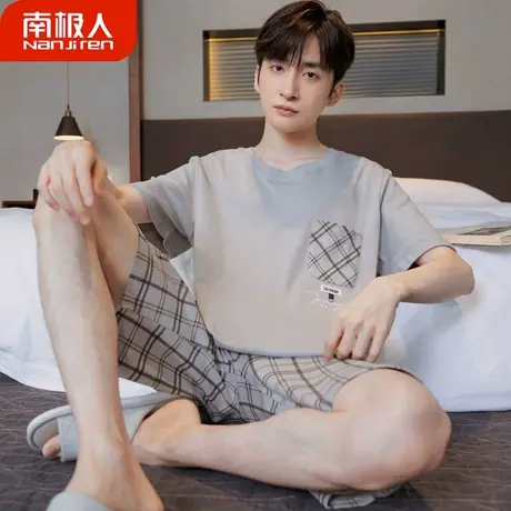 男士睡衣男款夏季纯棉夏天男式男生短袖品尚家居服夏款2023年新款图片