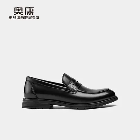 奥康 男鞋2025夏季新款乐福鞋真皮商务透气正装皮鞋舒适驾车男鞋商品大图