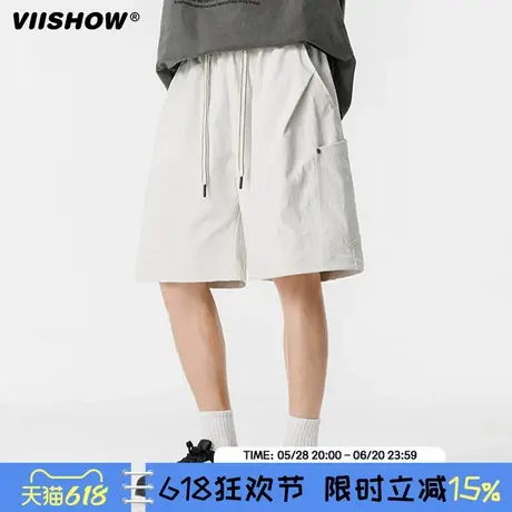 VIISHOW2025夏季新款潮流凉感短裤男五分裤美式青年宽松休闲中裤商品大图