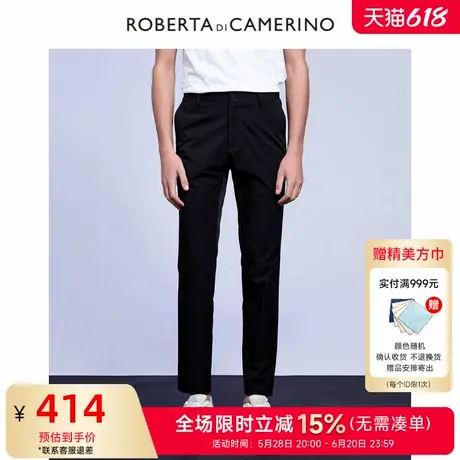 [时尚都市]ROBERTA诺贝达男装男士休闲裤夏季新款商务纯色直筒裤商品大图