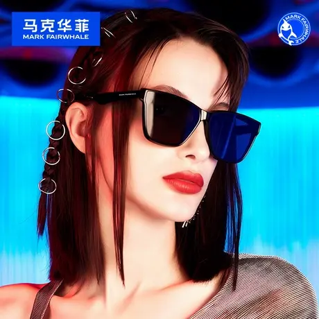 MARK马克华菲窄框猫眼墨镜女尼龙防紫外线太阳镜男款高级感显脸小图片