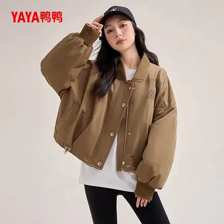 鸭鸭羽绒服女2024年新品短款时尚百搭加厚鸭绒保暖外套Y商品大图