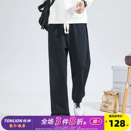 唐狮卫裤男2025春秋季新款运动裤男生针织长裤大宽松显瘦裤子男WW商品大图