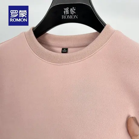 罗蒙男士宽松百搭圆领长袖卫衣2025秋季新款时尚休闲舒适打底衫男图片