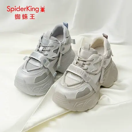 SPIDER KING/蜘蛛王正品女老爹鞋2025秋新款时尚休闲厚底增高网面商品大图