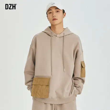男士美式连帽卫衣男春秋款潮牌痞帅炸街上衣2023新款爆款休闲外套商品大图