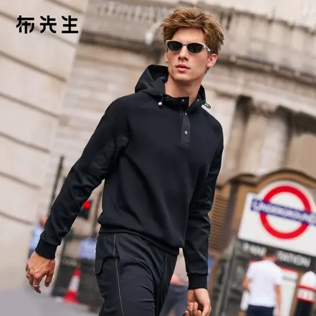 MrBu布先生解构分割连帽卫衣男2025秋新款减龄宽松上衣PT16765商品大图