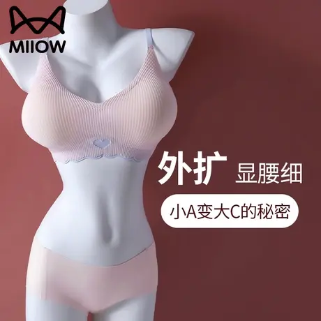 猫人外扩型胸内衣女小胸聚拢显大无痕无钢圈平胸专用韩国文胸胸罩图片