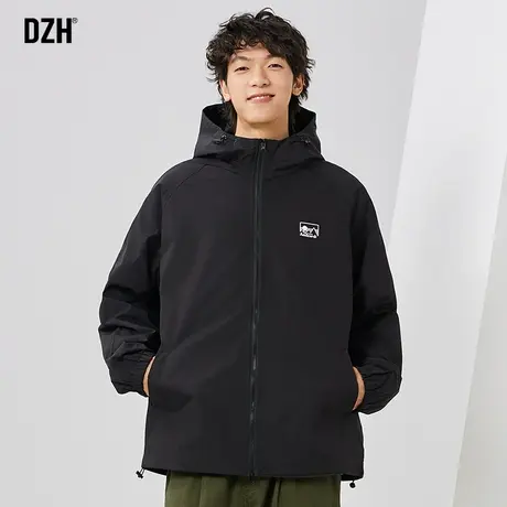 男士冲锋衣黑色外套男秋季情侣夹克2024新款男装机能风户外登山服商品大图