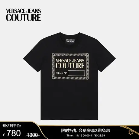 【甄选折扣】VERSACE JEANS COUTURE 女士短袖棉质圆领T恤上衣商品大图