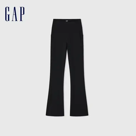 Gap女装2024春季新款弹力磨毛微喇中腰legging紧身裤长裤451382商品大图