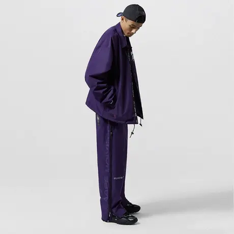 Aape男装秋款猿颜徽章字母印花休闲宽松直筒裤长裤6718XXG商品大图