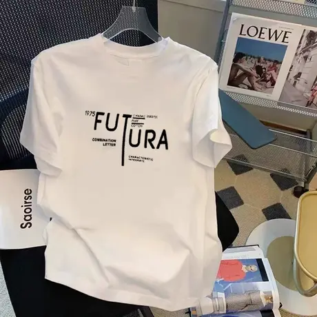 纯欲风短袖t恤女夏季2023年新款辣妹性感韩版中长款打底衫女上衣图片