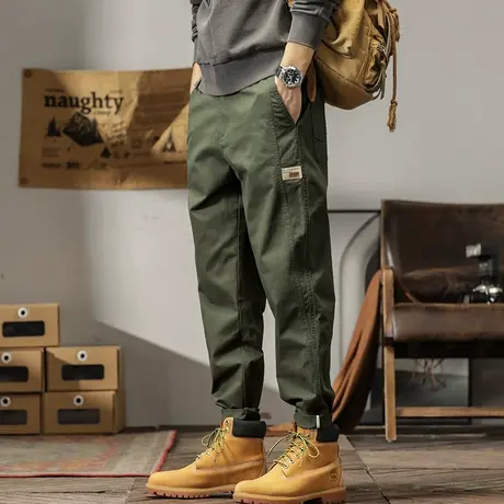 Modi Nick/摩帝尼克潮流夏季薄款男士工装裤宽松束脚运动工装长裤商品大图