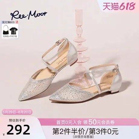 REEMOOR睿慕2025春新款法式复古玛丽珍鞋女一字扣带浅口单鞋女图片