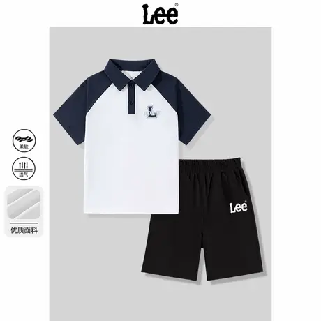 Lee童装男童polo衫套装2025新款中大童时尚帅气衣服儿童夏装薄款图片