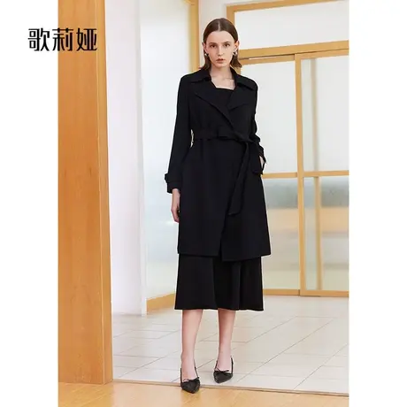 歌莉娅高级感三醋酸长款风衣女秋季新款气质通勤外套1B3L6L280图片