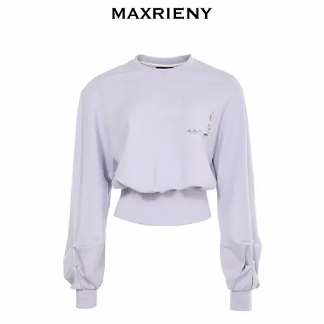 【奥莱】MAXRIENY运动卫衣女秋季套头上衣简约运动服图片
