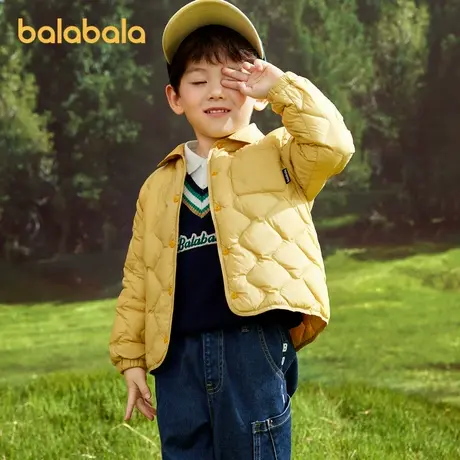 巴拉巴拉童装羽绒服男童2025新款早春款宝宝外套女童简约百搭保暖图片