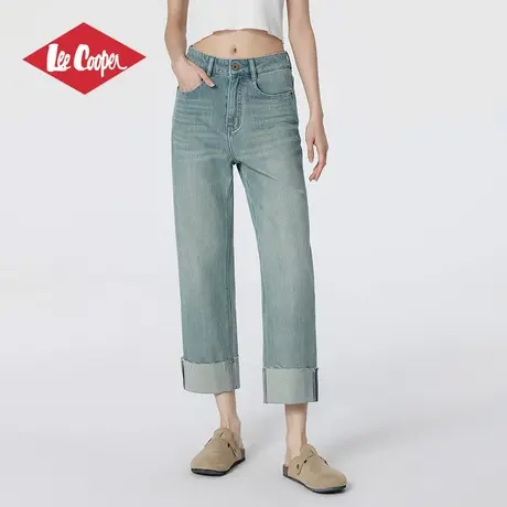 Lee Cooper/李库珀 水洗复古牛仔裤女款2025夏季透气休闲直筒裤潮商品大图