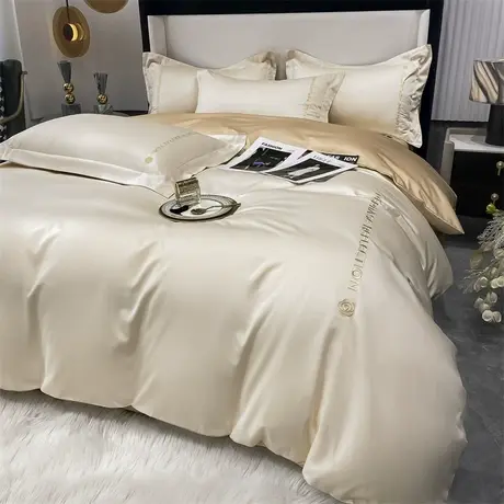 恒源祥60支长绒棉四件套全棉纯棉被套床单床笠款床上用品三件套商品大图