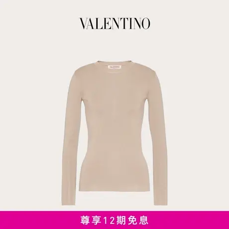 【24期免息】华伦天奴VALENTINO女士真丝羊绒针织衫毛衣商品大图