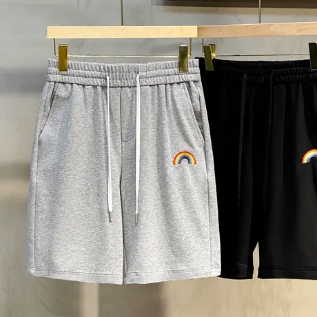 运动短裤男宽松卫裤篮球裤子夏季薄款潮流外穿五分裤男士休闲中裤图片