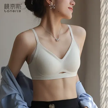 无痕内衣女小胸聚拢裹胸背心式文胸罩无钢圈性感U型美背夏季薄款商品大图
