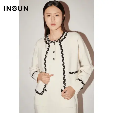 COVER冬季亮丝小香风百搭毛织衫外套商品大图