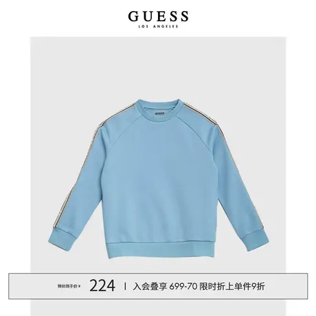 GUESS冬季小男孩纯色极简基础款圆领时尚卫衣-L2GQ10KB210图片