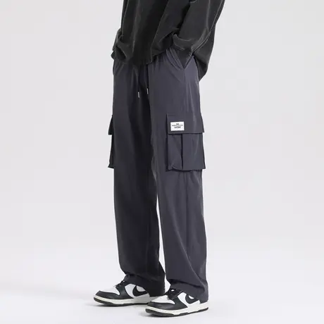 机能多口袋工装 裤子男宽松直筒春秋款日系潮牌ins百搭休闲裤男商品大图