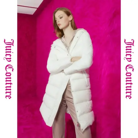 Juicy Couture橘滋新款上衣女外套杏仁豆腐织标修身羽绒服商品大图