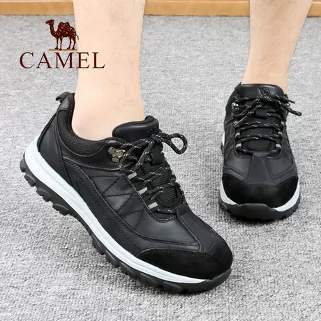 Camel/骆驼男鞋秋季款真牛皮轻便舒适舒适户外休闲徒步旅游单鞋子商品大图