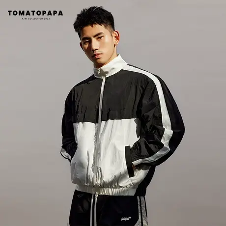 TOMATOPAPA风衣外套防风防水防泼飞行拉链开衫男生登山跑步冲锋衣商品大图