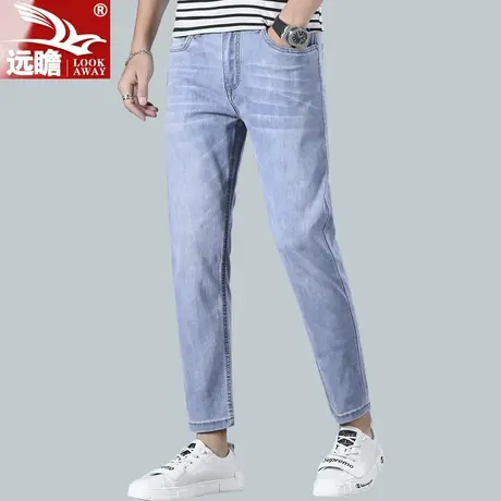 九分牛仔裤男夏季薄款直筒修身9分休闲男裤潮流夏天弹力裤子男款商品大图