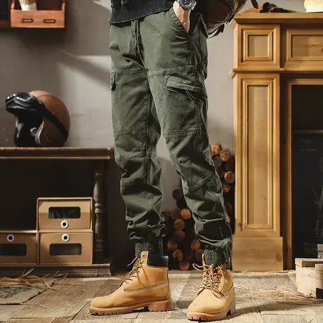 男装冬季工装裤男士加厚抗寒保暖潮流外穿休闲时尚宽松束脚工装裤商品大图