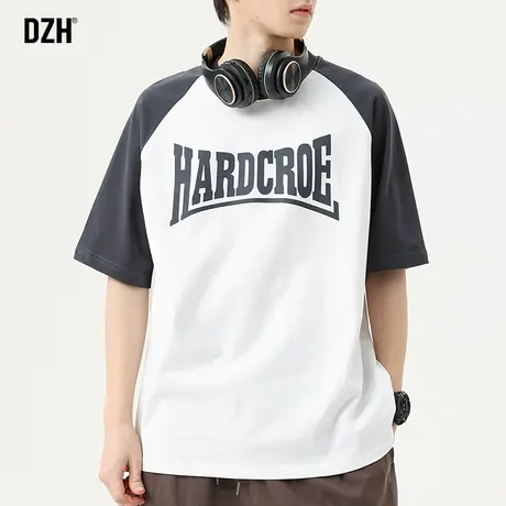 青少年纯棉短袖t恤男潮牌夏季2023新款纯棉半袖上衣印花体恤夏装商品大图