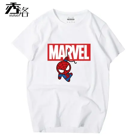 秀洛漫威联名蜘蛛侠英雄远征T恤复仇者联盟周边电影短袖夏季衣服商品大图