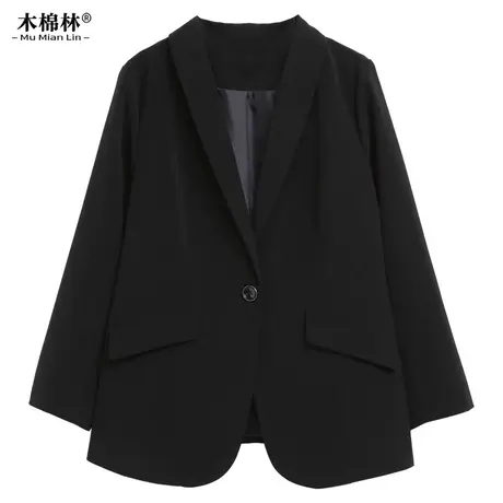 2024年新款春装胖妹妹mm大码女装200斤气质显瘦宽松西装外套西服图片