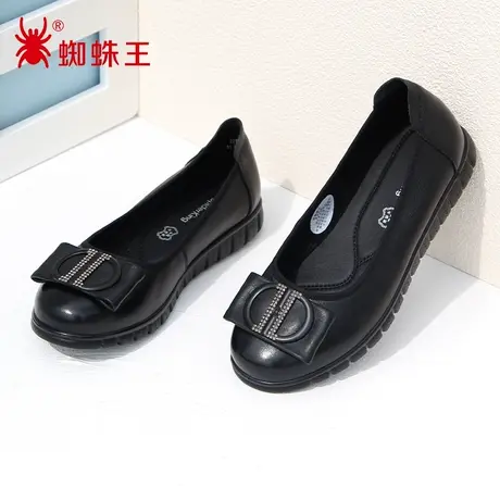 SPIDER KING/蜘蛛王女鞋真皮2022春夏商场新款单鞋妈妈鞋软底防滑图片