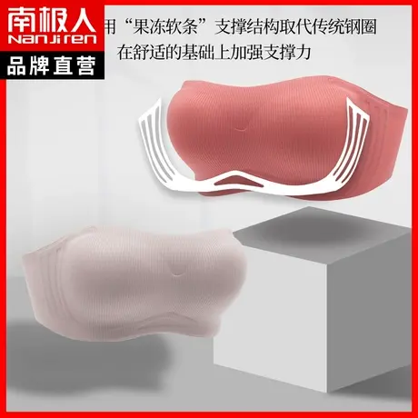 性感美背文胸无钢圈无痕抹胸式防滑上托内衣女小胸聚拢冰丝薄款DY商品大图