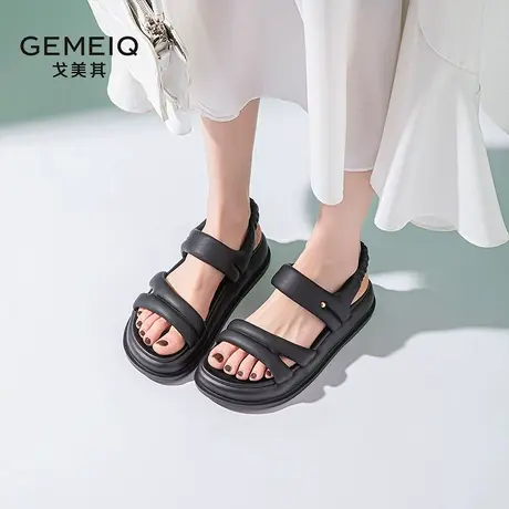 戈美其厚底运动凉鞋女2025夏季新款外穿休闲配裙子软底沙滩凉拖鞋图片