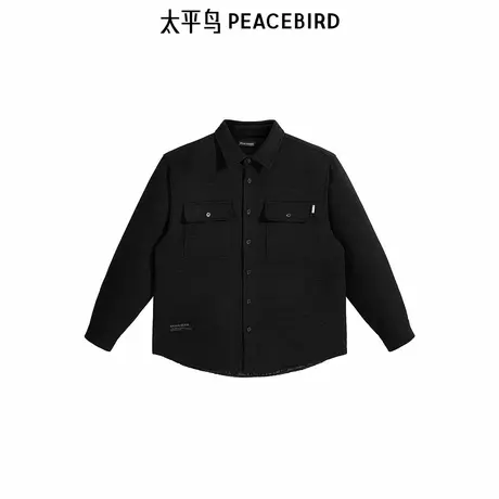 【商场同款】太平鸟男装衬衫冬季新款外穿式宽松外套潮 B2CHE4262图片